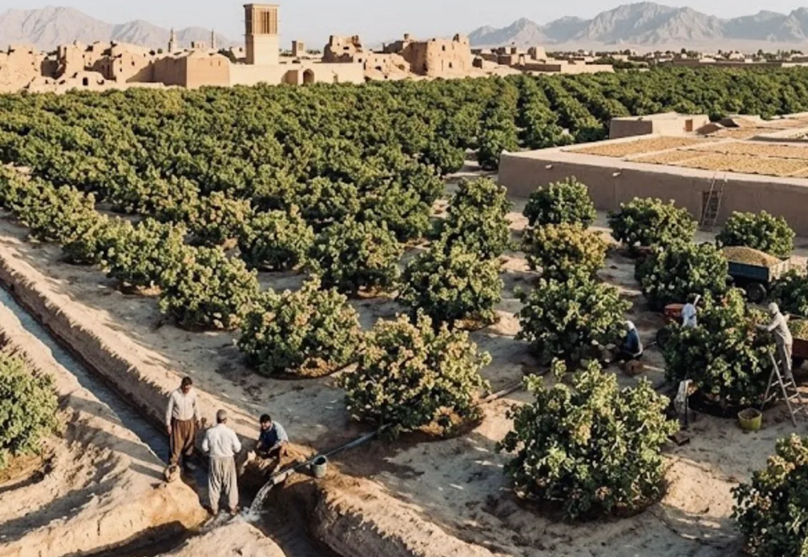 Pistachio orchard in Iran