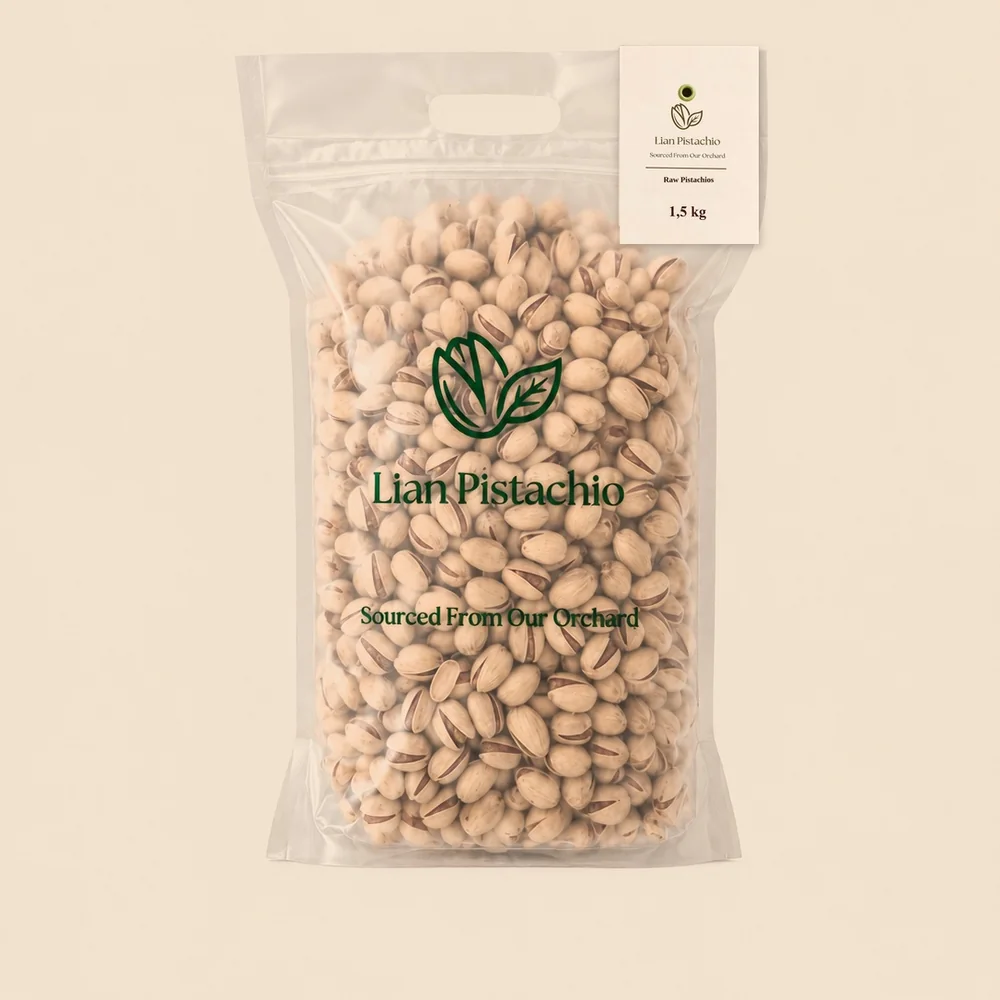 Raw pistachios, 1.5 kg bag