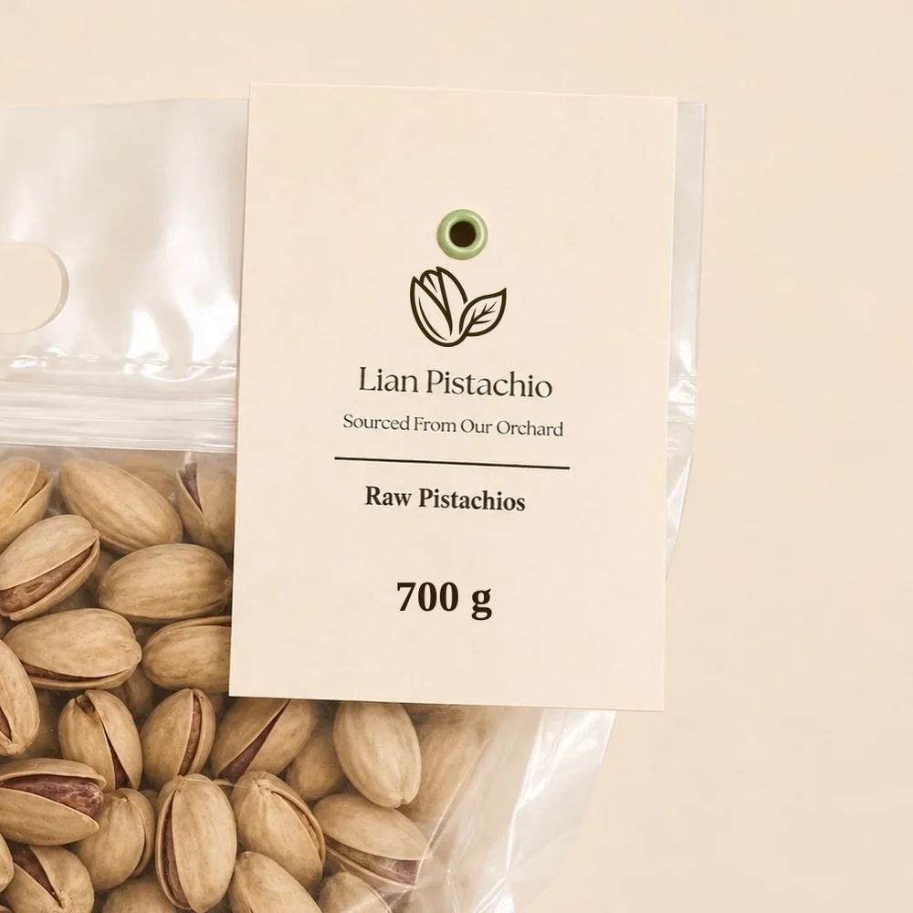Raw pistachios, 700 g tag
